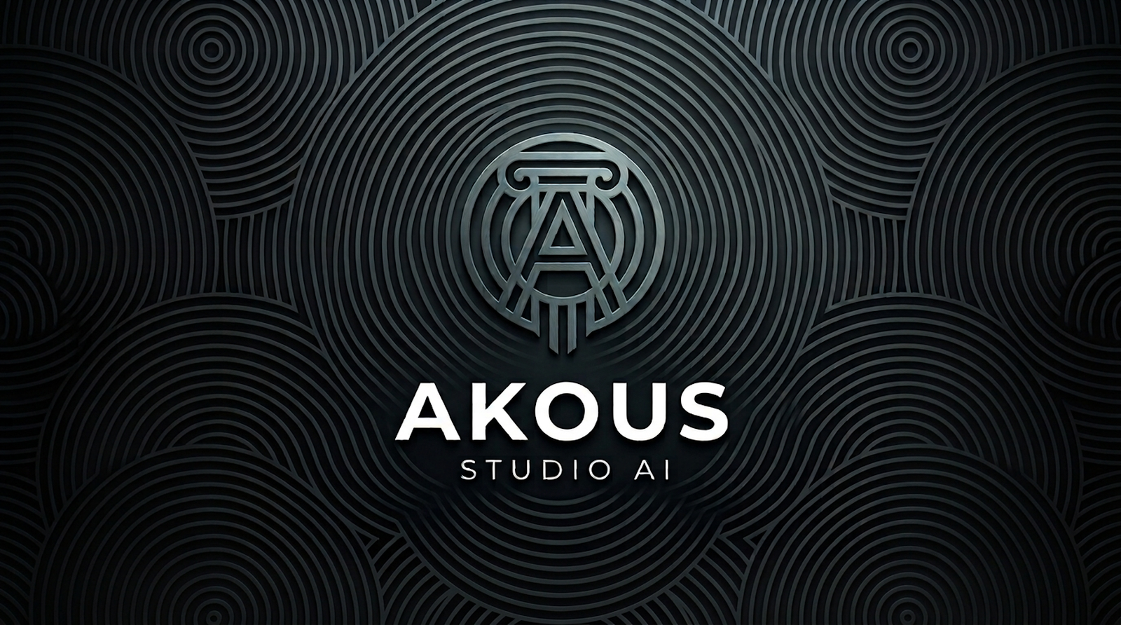 Akous Studio AI — the original software splash artwork